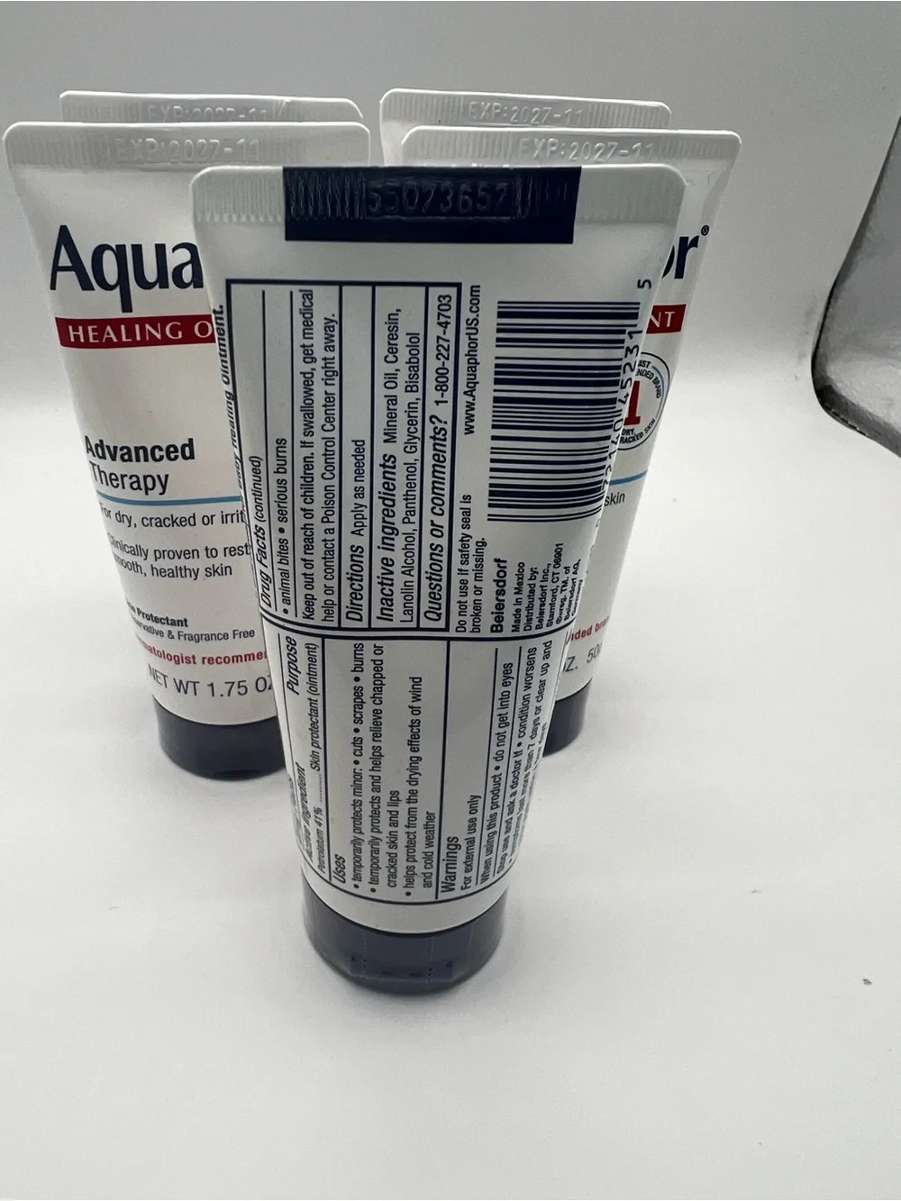 Aquaphor Healing Ointment Advanced Therapy 1.75 oz – Lot of 5